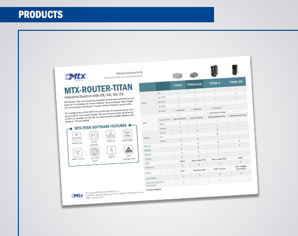 Which MTX router fits better with your IoT solution? - MATRIX electrónica